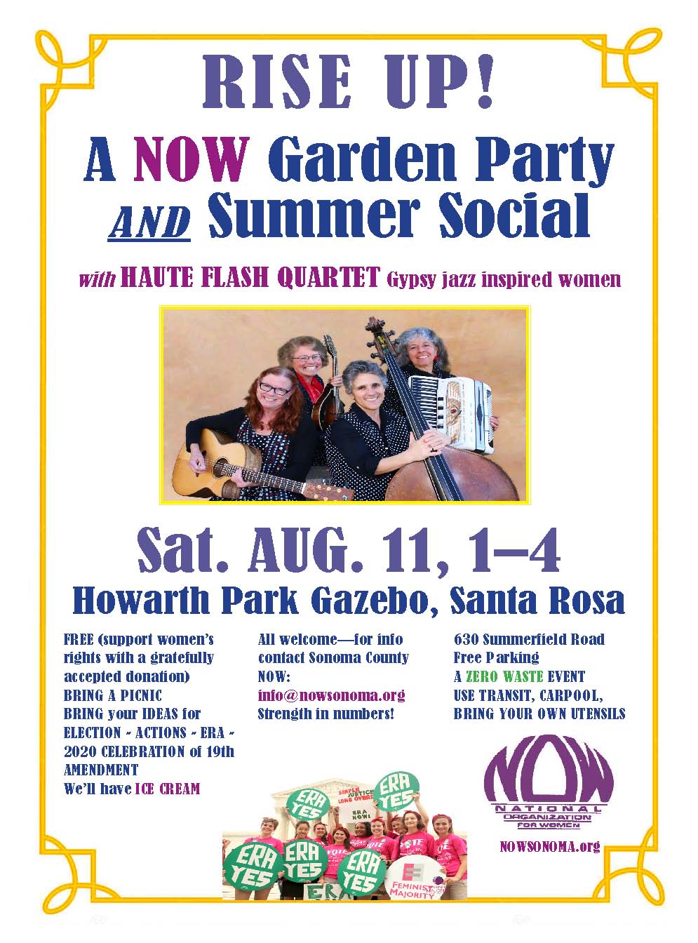Rise Up Summer Social of NOW Sonoma 8/11/2018